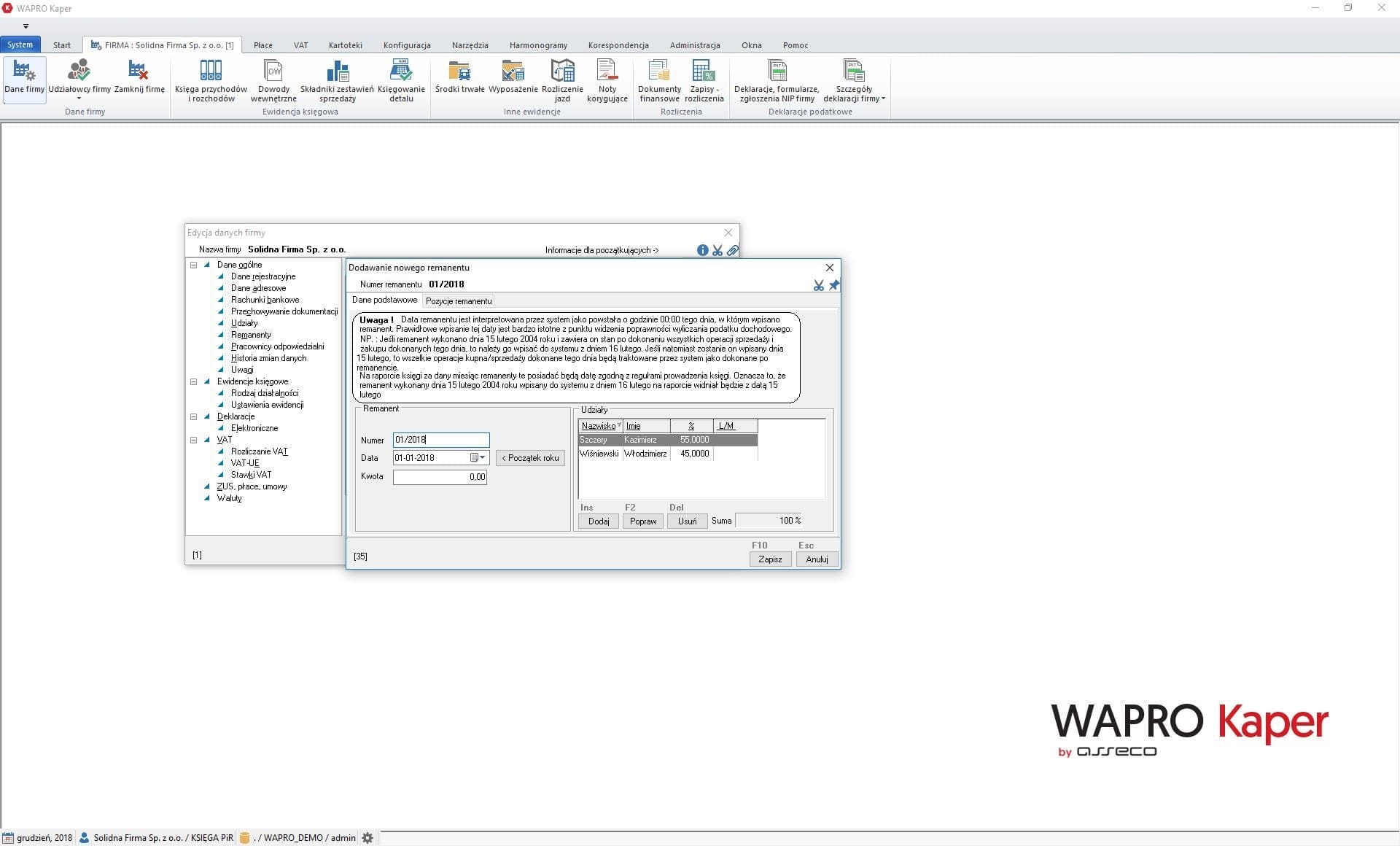 WAPRO KAPER START